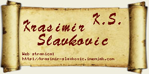 Krasimir Slavković vizit kartica